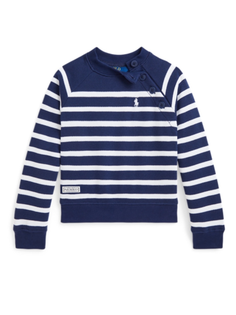 Ralph Lauren navy and white striped sweatshirt